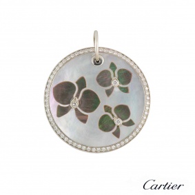 Cartier Caresse D'Orchidees Diamond & Mother of Pearl?Pendant